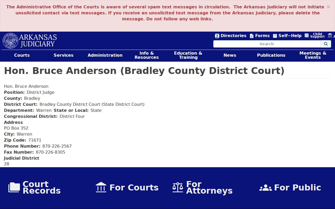 Bradley County active warrants district court contact profile