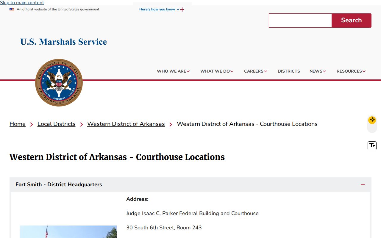 Bradley County traffic warrant federal courthouse route distinction